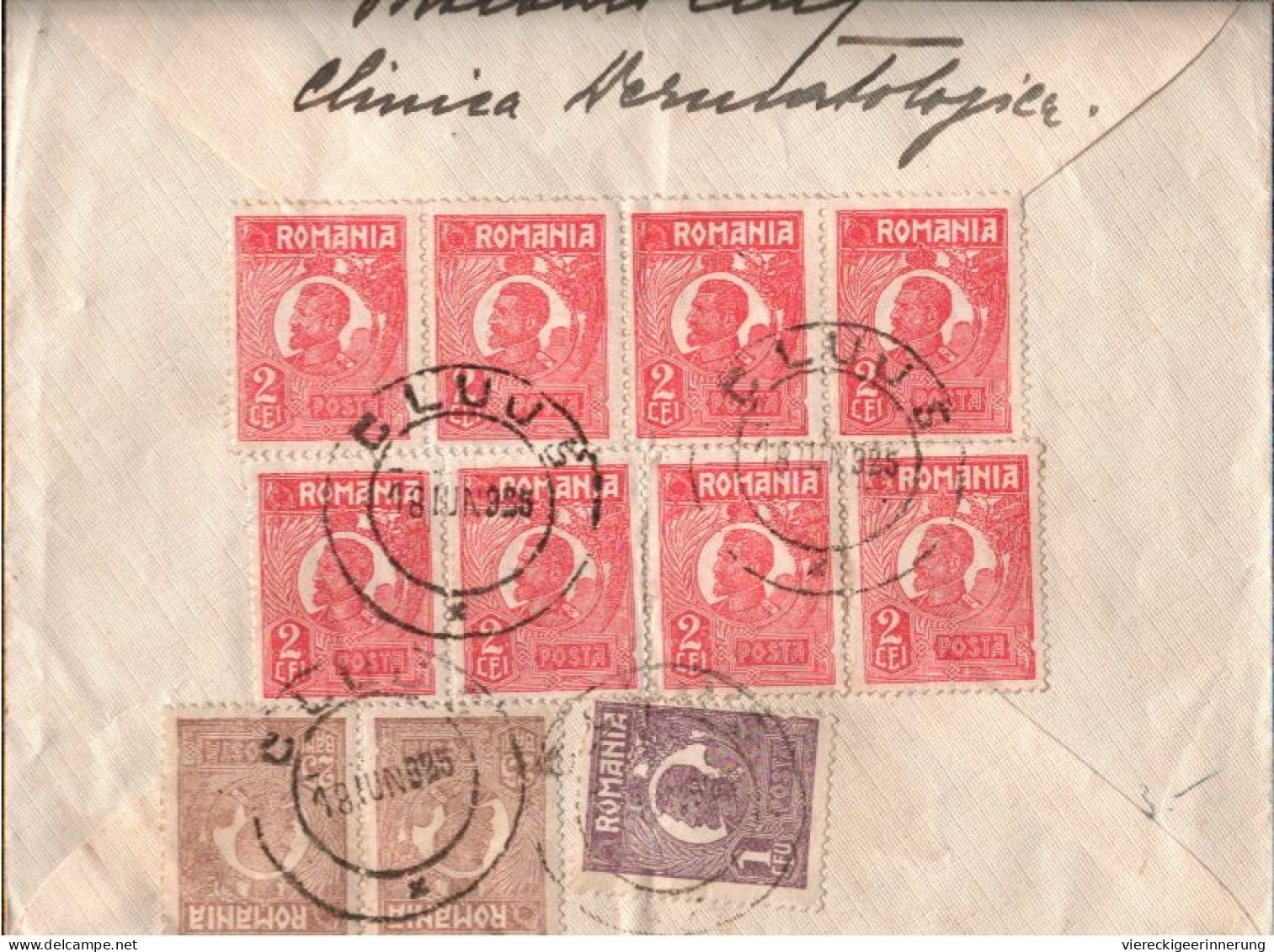 ! 1925 Einschreiben Aus Cluj, Rumänien, Romania Nach Wien - Covers & Documents