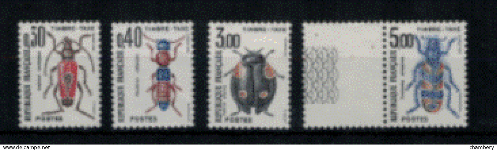 France - Taxe - "Insectes - Coléoptères" - Série Neuve 2** N° 109 à 112 De 1983 - 1960-.... Neufs