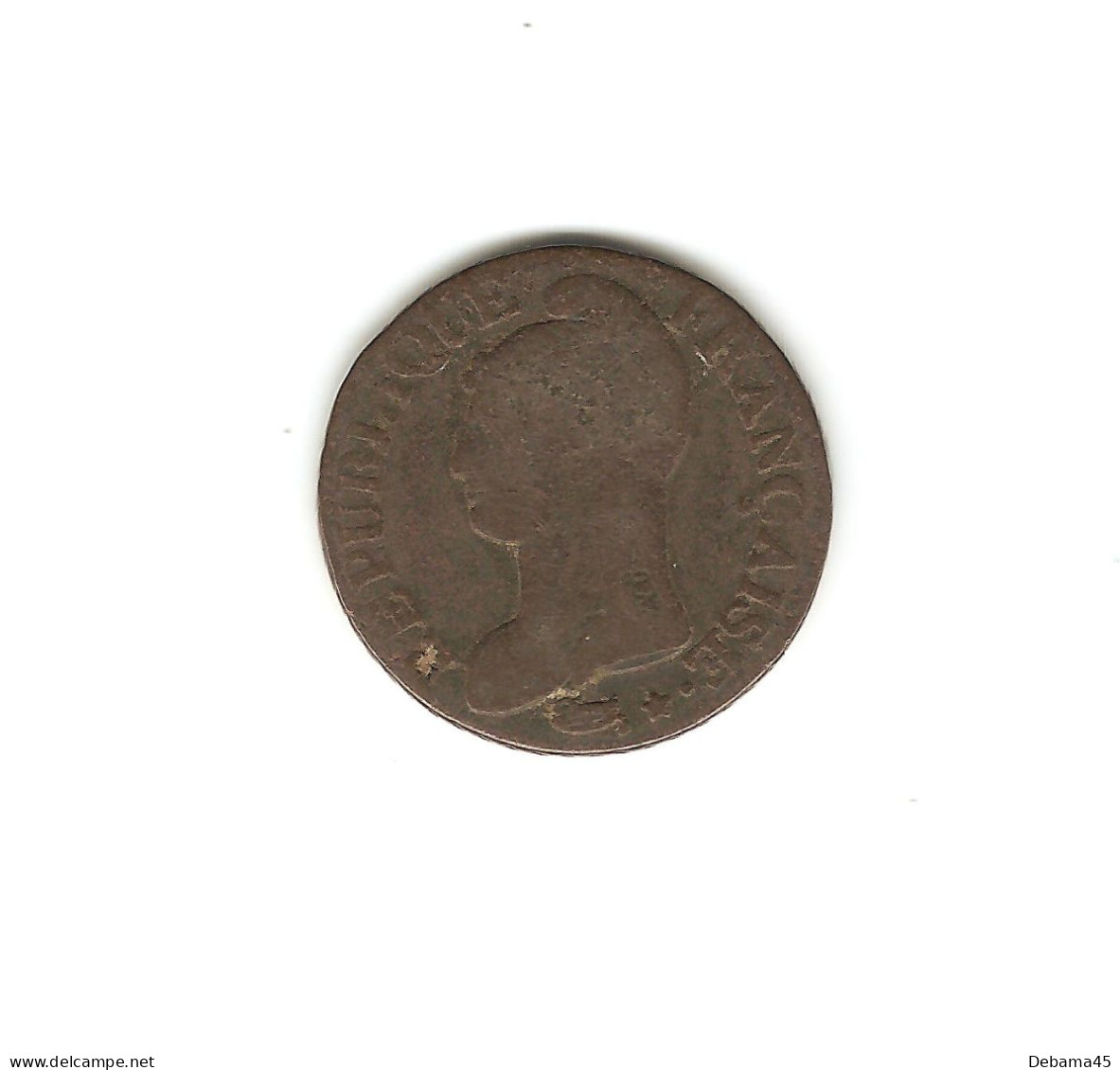 473/ France : 5 Centimes DUPRE : An 8 W - 1792-1804 Erste Französische Republik