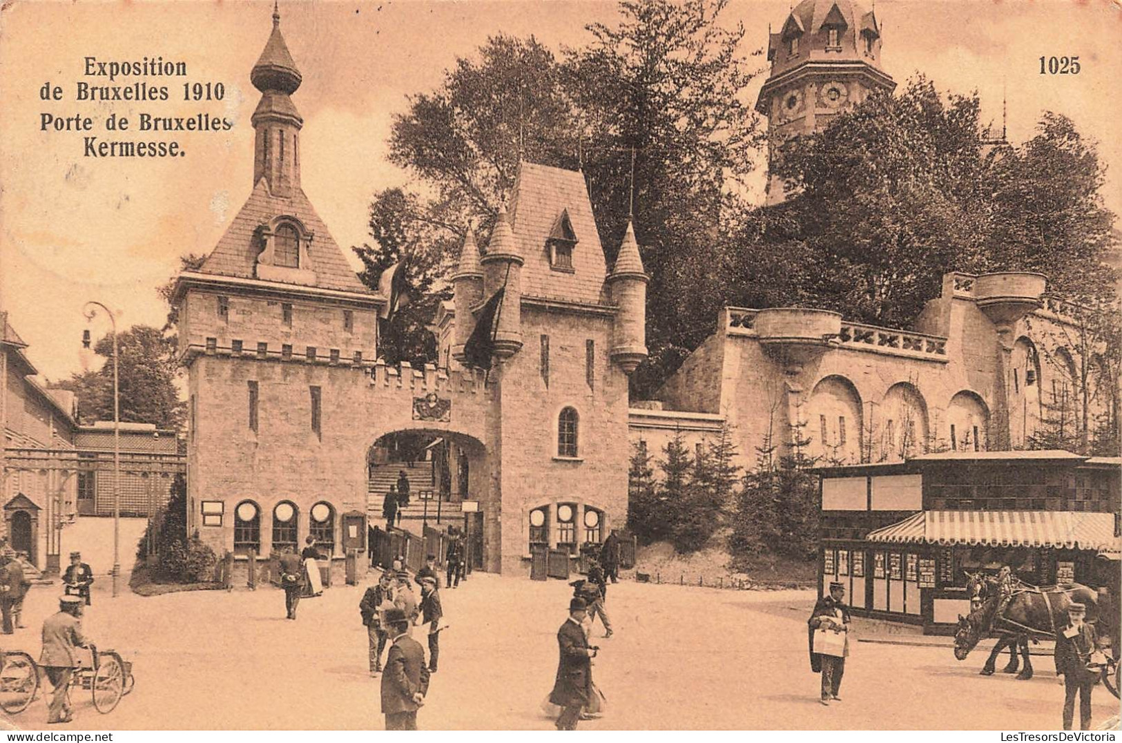 BELGIQUE - Exposition De Bruxelles 1910 -Porte De Bruxelles - Kermesse - Château - Animé - Carte Postale Ancienne - Universal Exhibitions