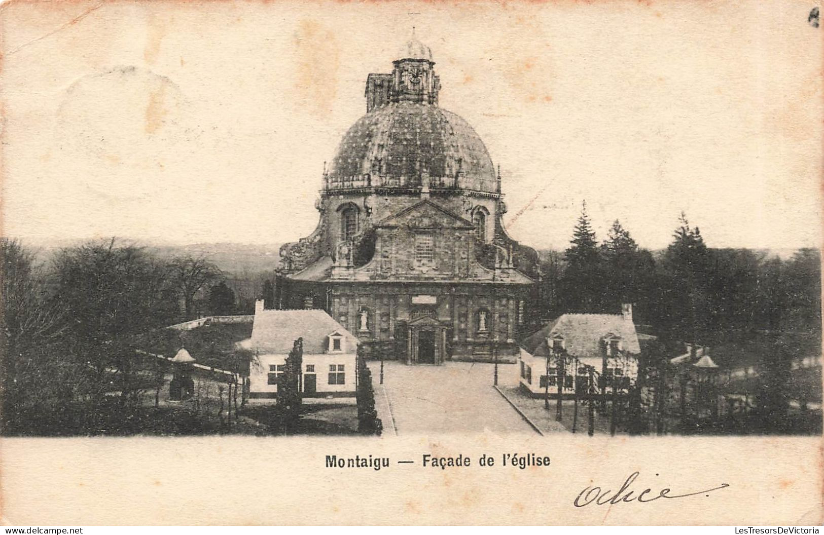 BELGIQUE - MONTAIGU - Façade De L'église - église - Basilique Notre-Dame De Montaigu  - Carte Postale Ancienne - Leuven