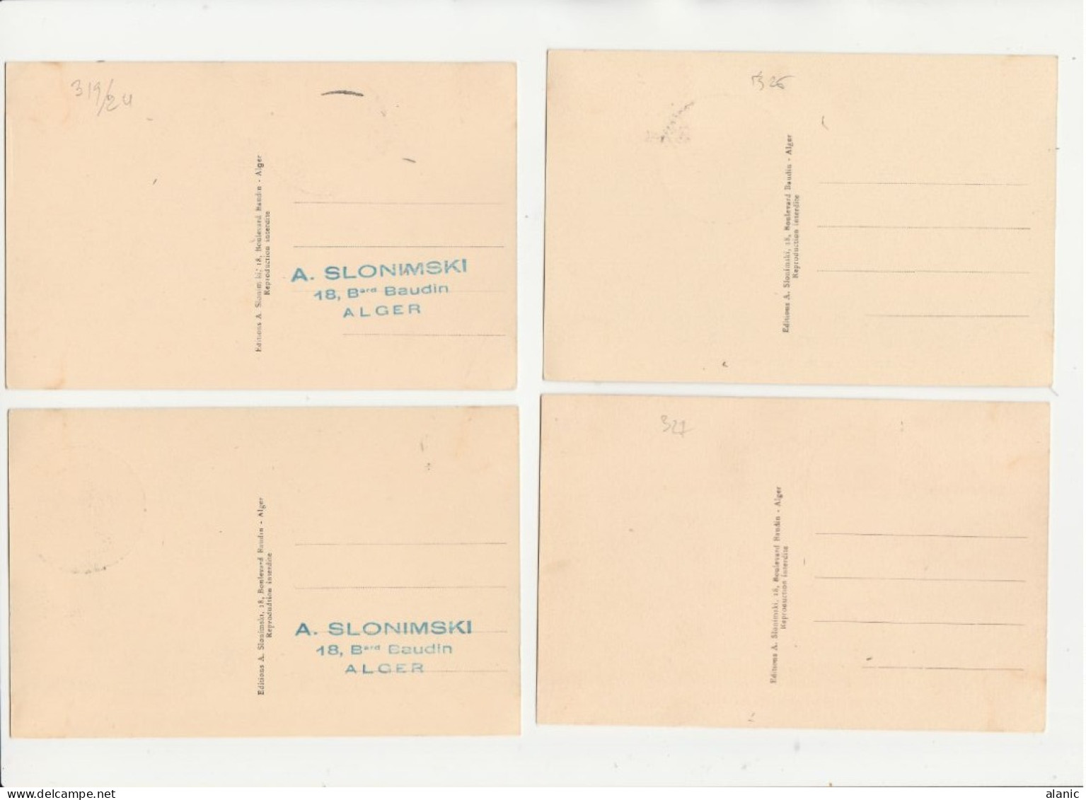ALGERIE-Carte Maximum- N°319/24  SERIE DE 6 -CPA 1954 SEISME D ORLEANVILLE - EDITION SLONIM- TBE - Maximumkaarten