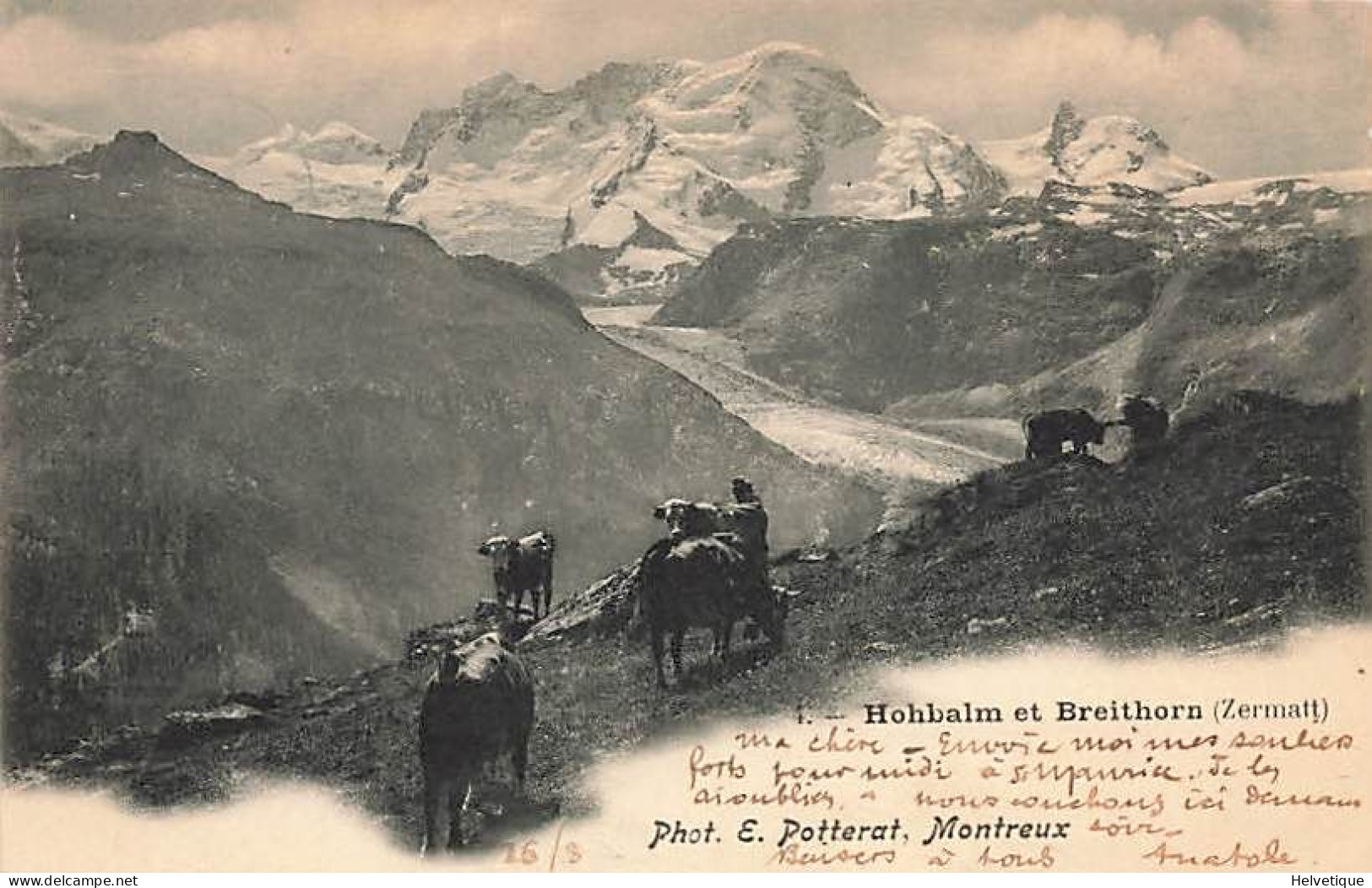 Hohbalm Et Breithorn Zermatt Linéaire St Maurice 1900 - Saint-Maurice