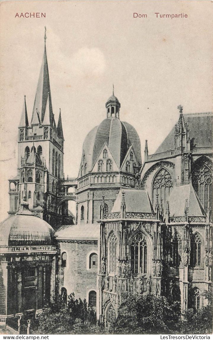 ALLEMAGNE - Aachen - Dom Turmpalie - Cathédrale - Gothique - édifice - Vitraux - Carte Postale Ancienne - Aachen