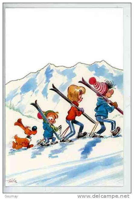 Roba - Sports D'hiver à La Montagne En Famille - Studio Boule Et Bill - 2003 - Cp Double Vierge - Bandes Dessinées