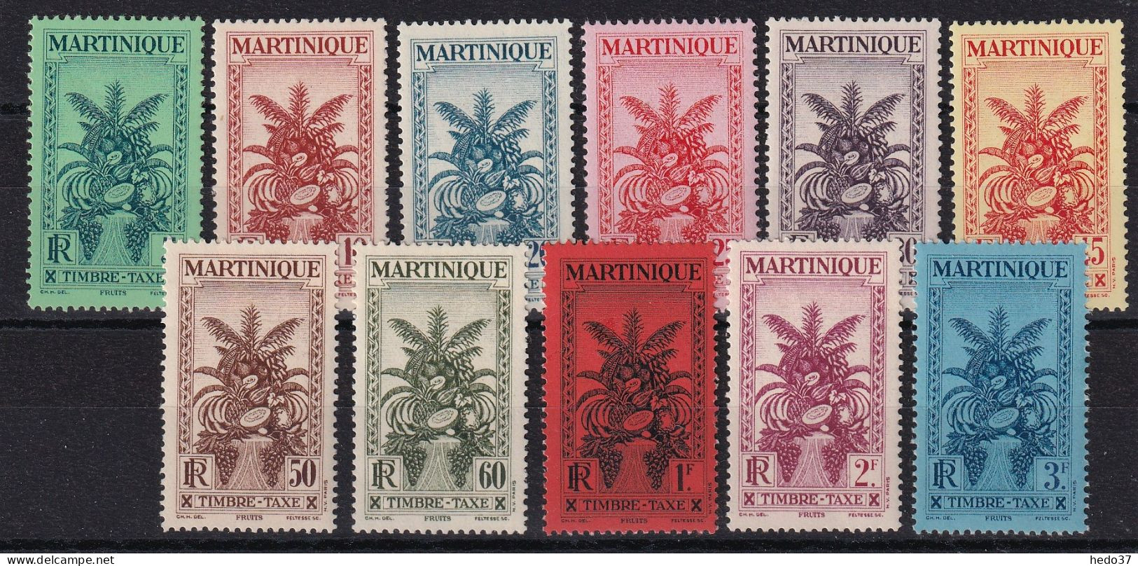 Martinique Taxe N°12/22 - Neuf * Avec Charnière - TB - Postage Due