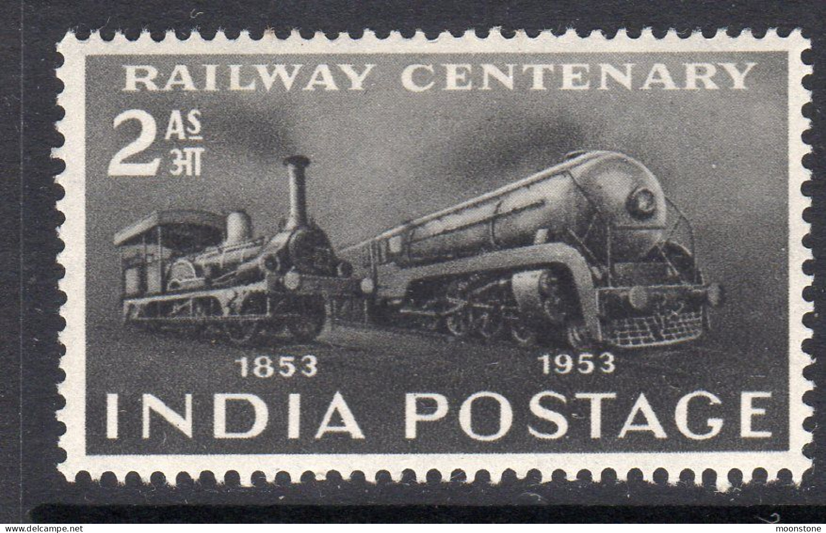 India 1953 Railway Centenary, Hinged Mint, SG 343 (D) - Ongebruikt