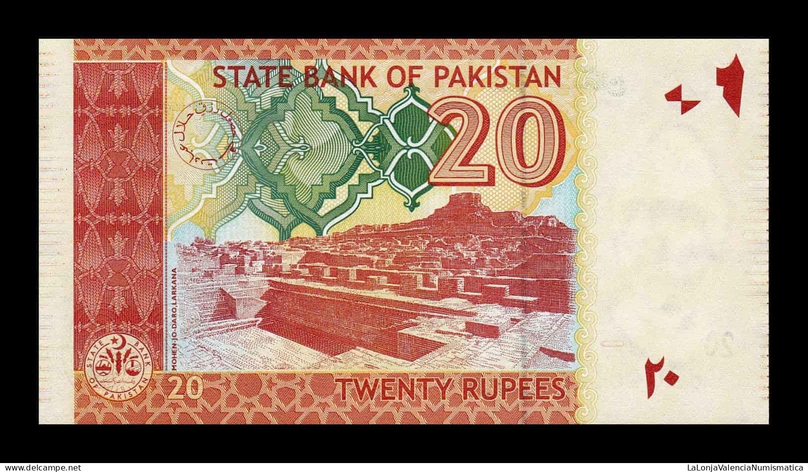 Pakistán 20 Rupees 2007 Pick 55a Sc Unc - Pakistan