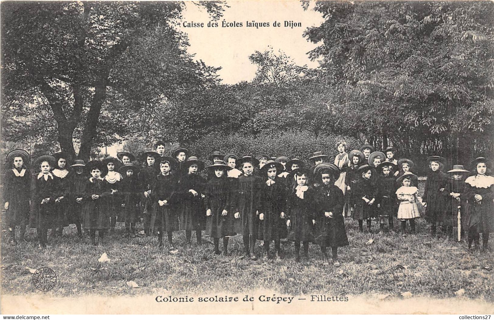 54-CREPEY- COLONIE SCOLAIRE DE CREPEY- FILLETTES- CAISSE DES ECOLES LAÏQUE DE DIJON - Sonstige & Ohne Zuordnung