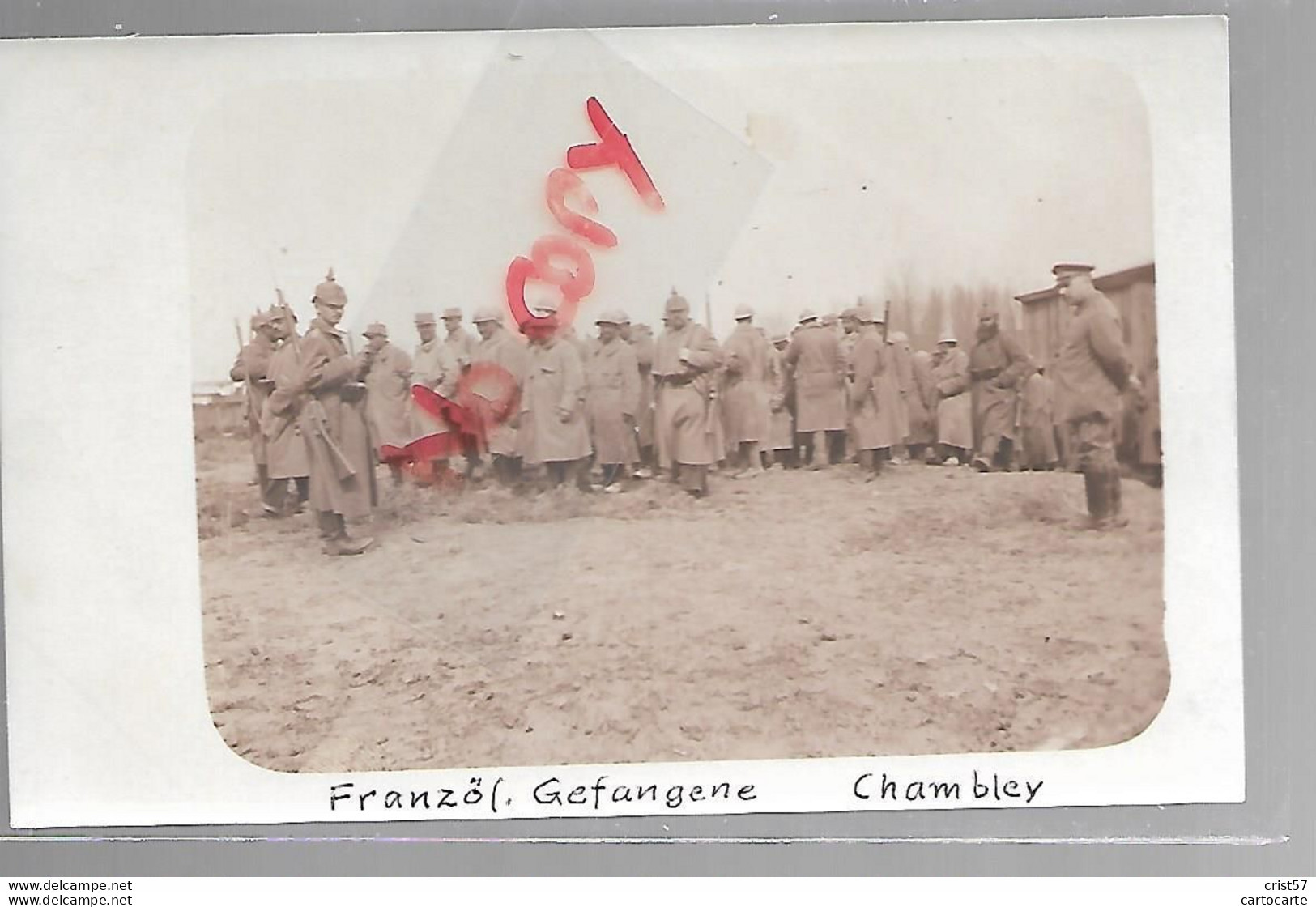 54 CHAMBLEY FRANZOS GEFANGENE PRISONNIERS FRANCAIS CARTE PHOTO - Chambley Bussieres