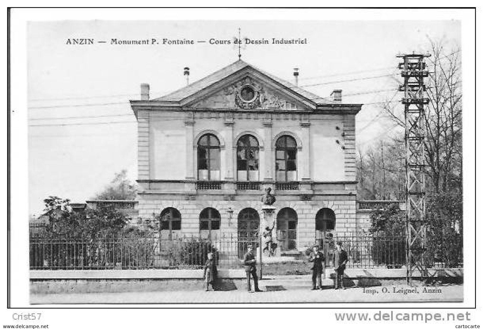 59 ANZIN MONUMENT FONTAINE COURS DE DESSIN - Anzin