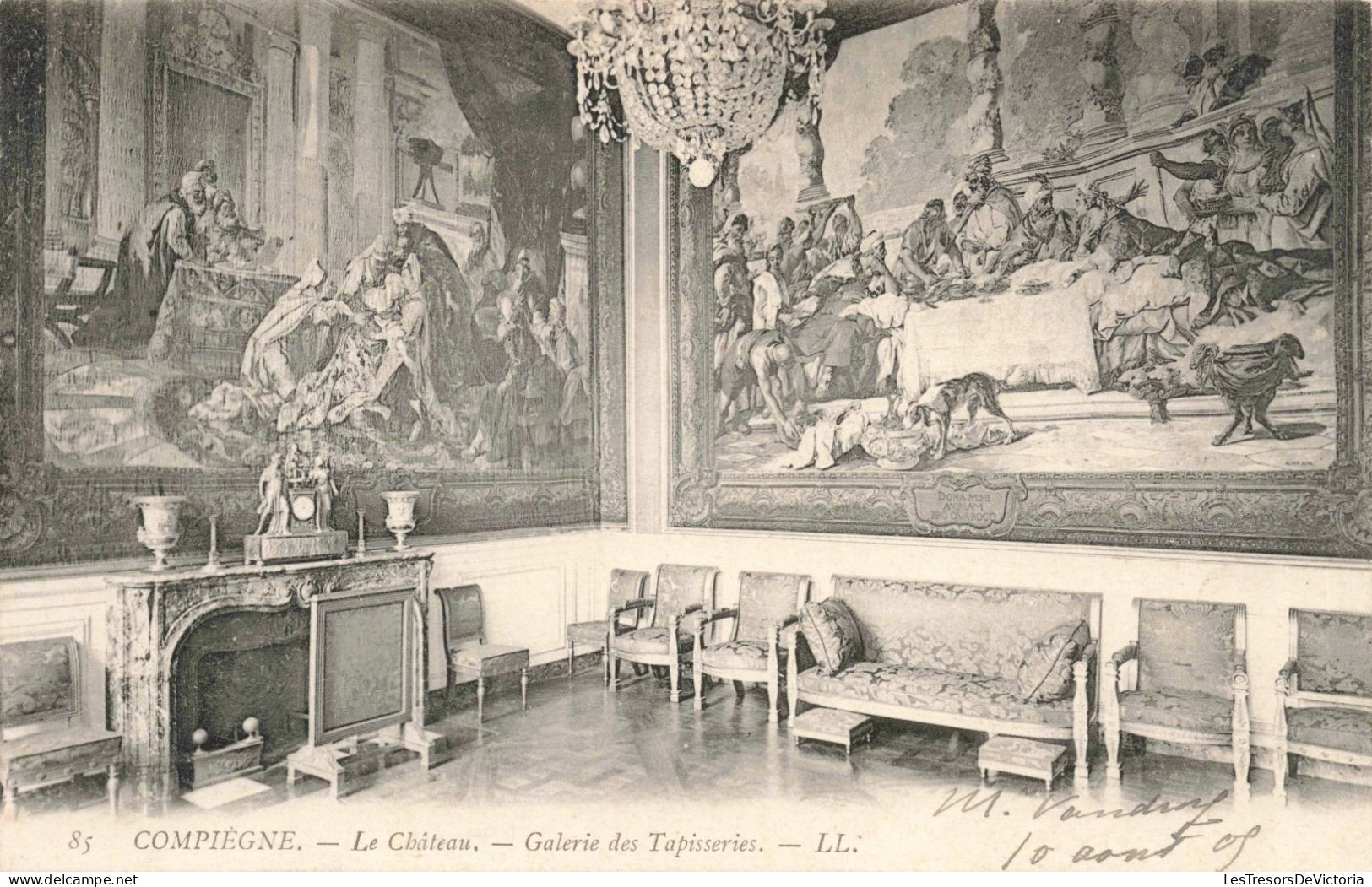 FRANCE - Compiègne - Le Château - La Galerie Des Tapisseries - L.L - Carte Postale Ancienne - Compiegne