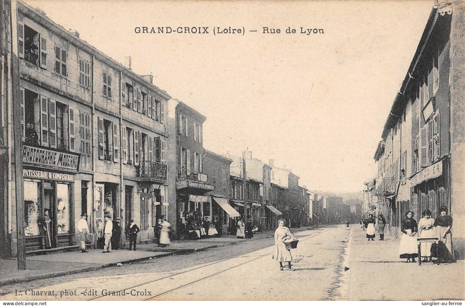 CPA 42 GRAND CROIX RUE DE LYON - Autres & Non Classés