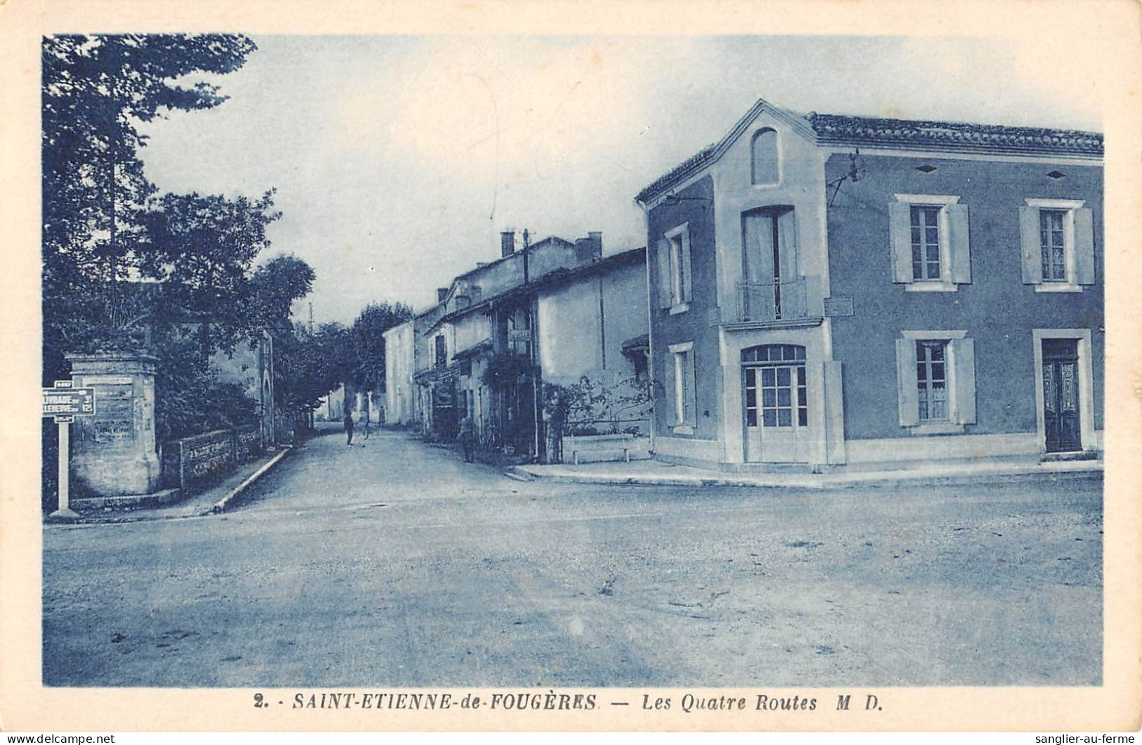 CPA 47 SAINT ETIENNE DE FOUGERES LES QUATRE ROUTES - Autres & Non Classés