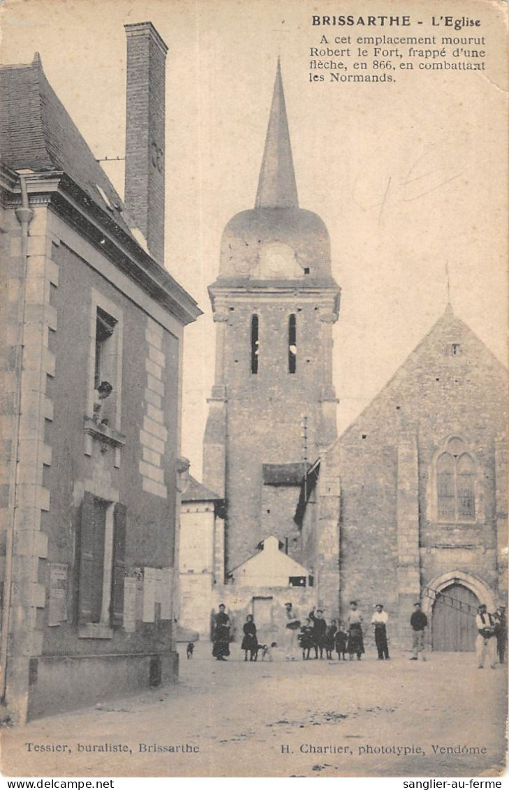 CPA 49 BRISSARTHE EGLISE / Cliché Rare - Autres & Non Classés