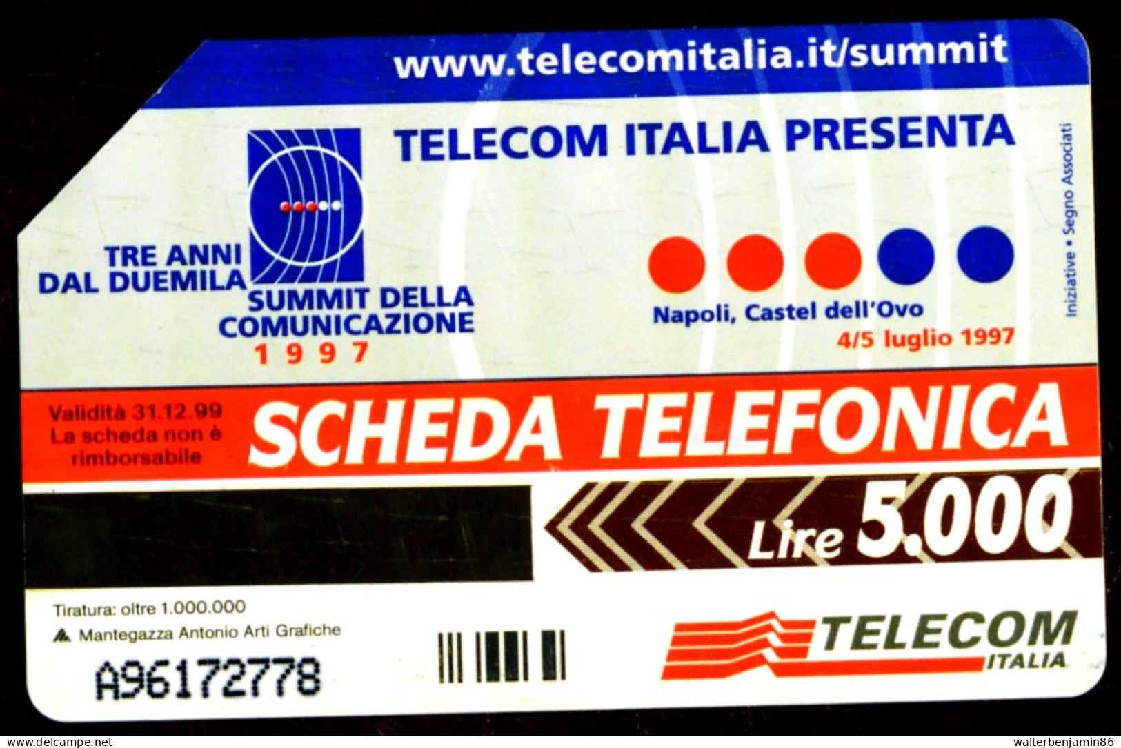 G 633 C&C 2697 SCHEDA TELEFONICA USATA COMUNICAZIONE VARIANTE ALFANUMERICA DISCRETA QUALITA' - [3] Erreurs & Variétées