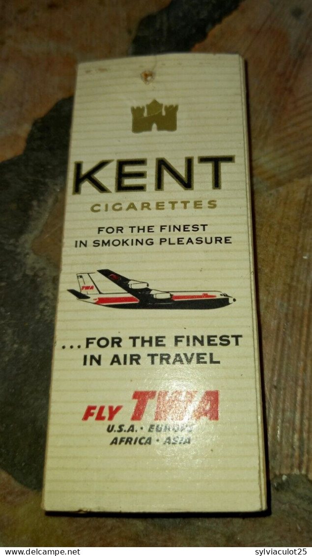 USA Kent Paquet De 4 Cigarettes Vide - Publicité Fly TWA For The Finest In Air Travel - Andere & Zonder Classificatie