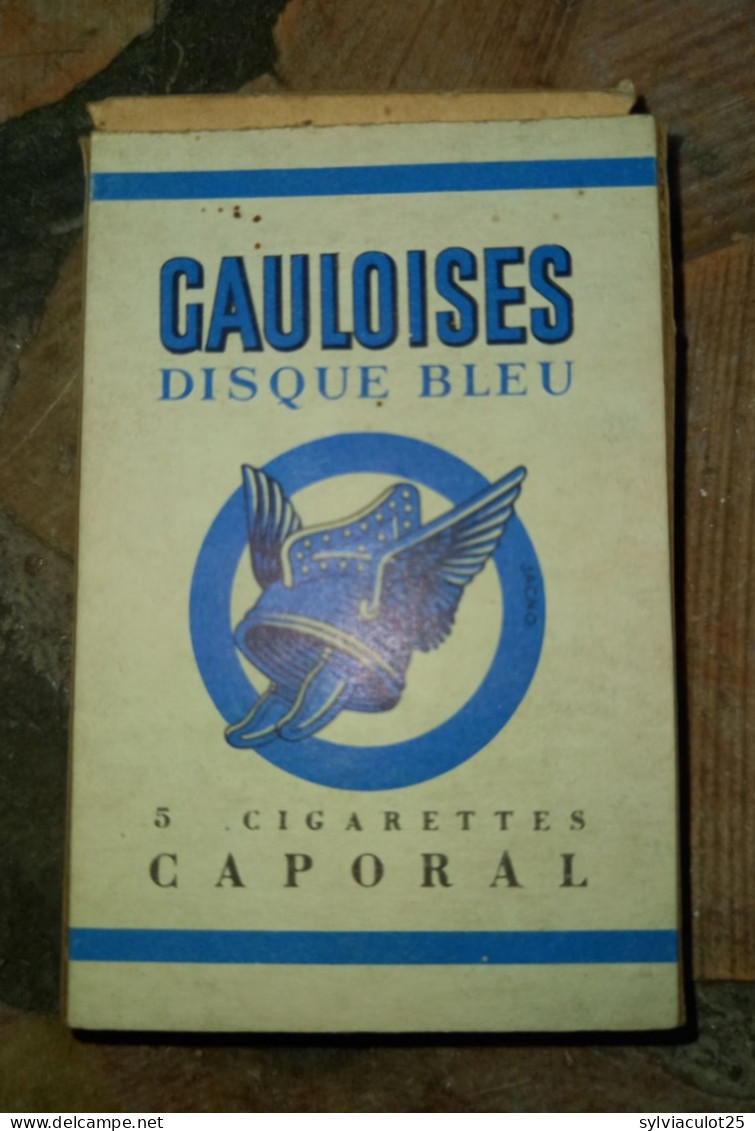 Gauloises Caporal Disque Bleu - Paquet De 5 Cigarettes Vide - Publicité Air France - Autres & Non Classés