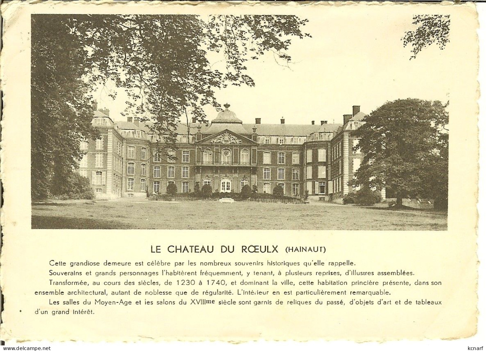 CP De LE ROEULX " Château Du ROEULX " - Le Roeulx