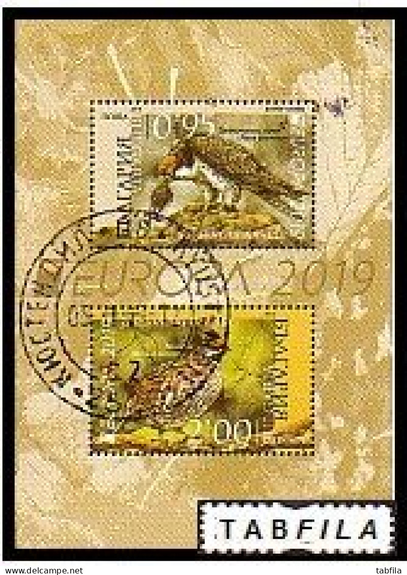 BULGARIA / BULGARIE  - 2019 -  Europa-CEPT - Oiseaux Protégés  - Bl Used - Oblitérés