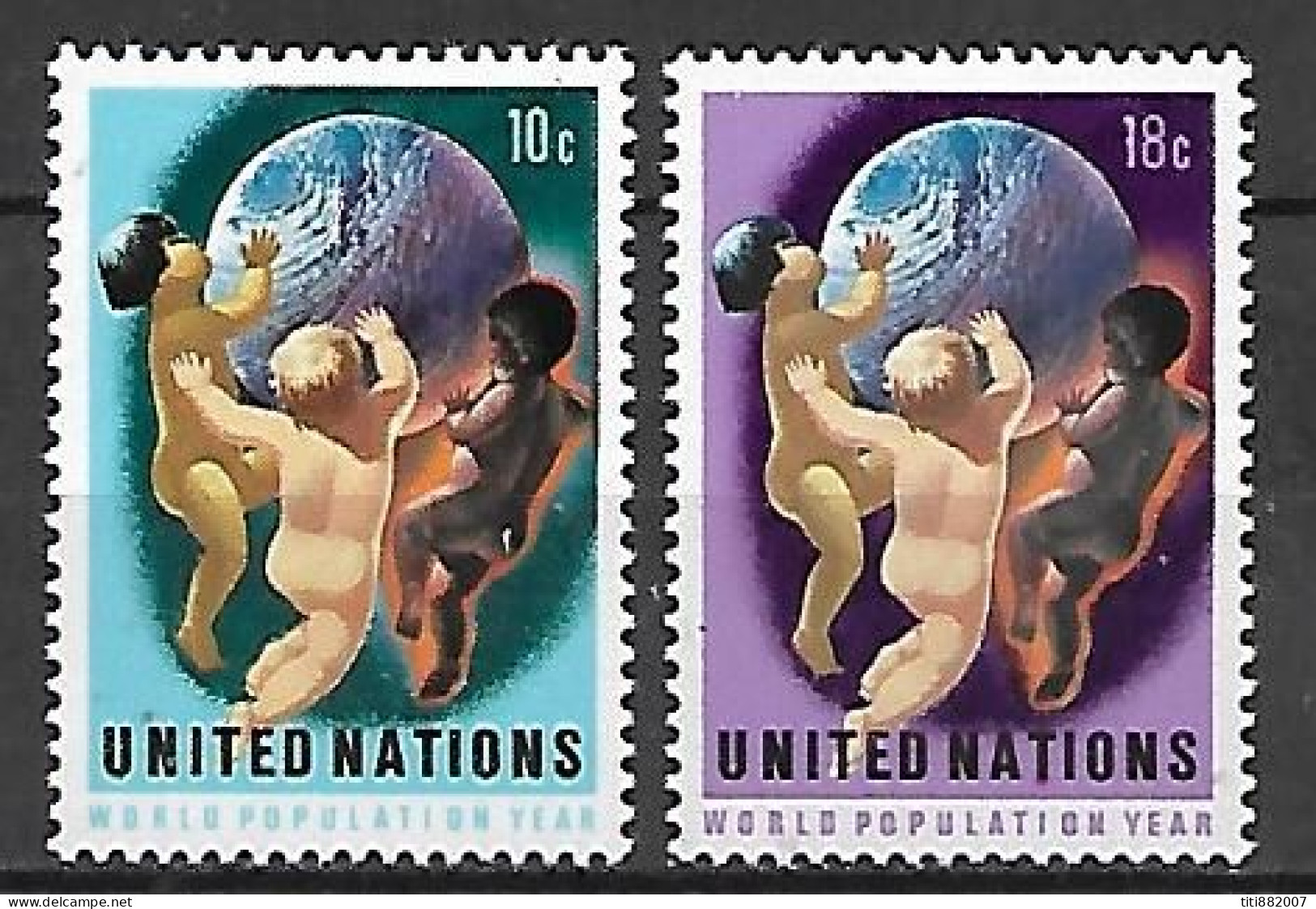 NATIONS - UNIES    -    1974 .  Y&T N° 245 / 246 * .   Les Enfants Du Monde - Ungebraucht