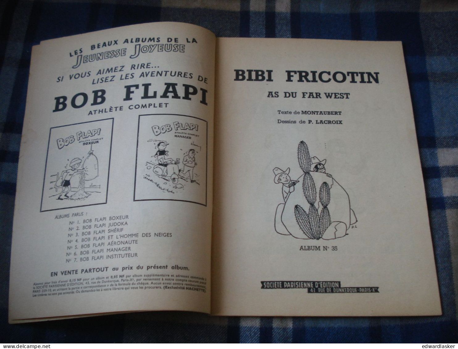 BIBI FRICOTIN N°35 : As Du Far-West - LACROIX - Rééd. 1960 - Bibi Fricotin