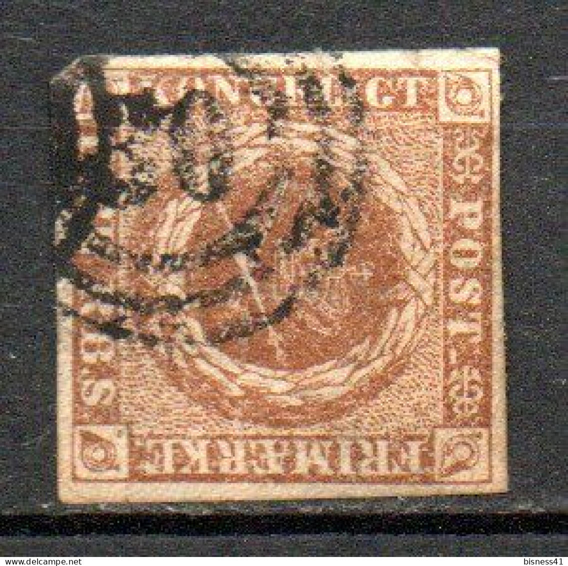 Col33 Danemark Denmark Danmark 1851 N° 2 Brun Clair (1854)  Oblitéré Cote : 100,00€ - Used Stamps
