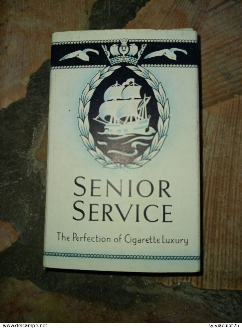 England Senior Service Paquet Rigide De 5 Cigarettes Vide - Publicité Air France - Andere & Zonder Classificatie