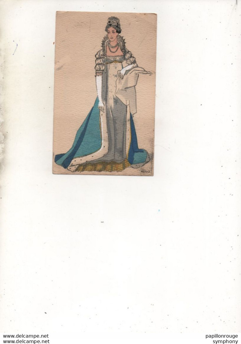 Par Rouillier - CPA -  Histoire Du Costume Français -  Empire 1804 -  Scan Du Verso - - Rouillier