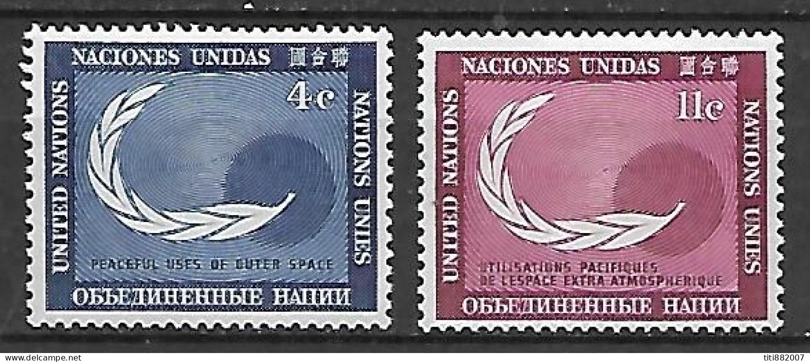 NATIONS - UNIES    -    1962 .  Y&T N° 108 / 109 * .   . - Unused Stamps