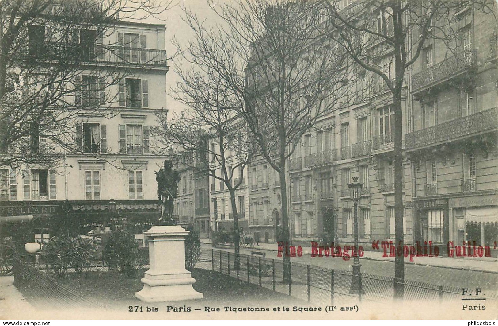 PARIS  2eme Arrondissement  Rue Tiquetonne Et Le Square - Arrondissement: 02