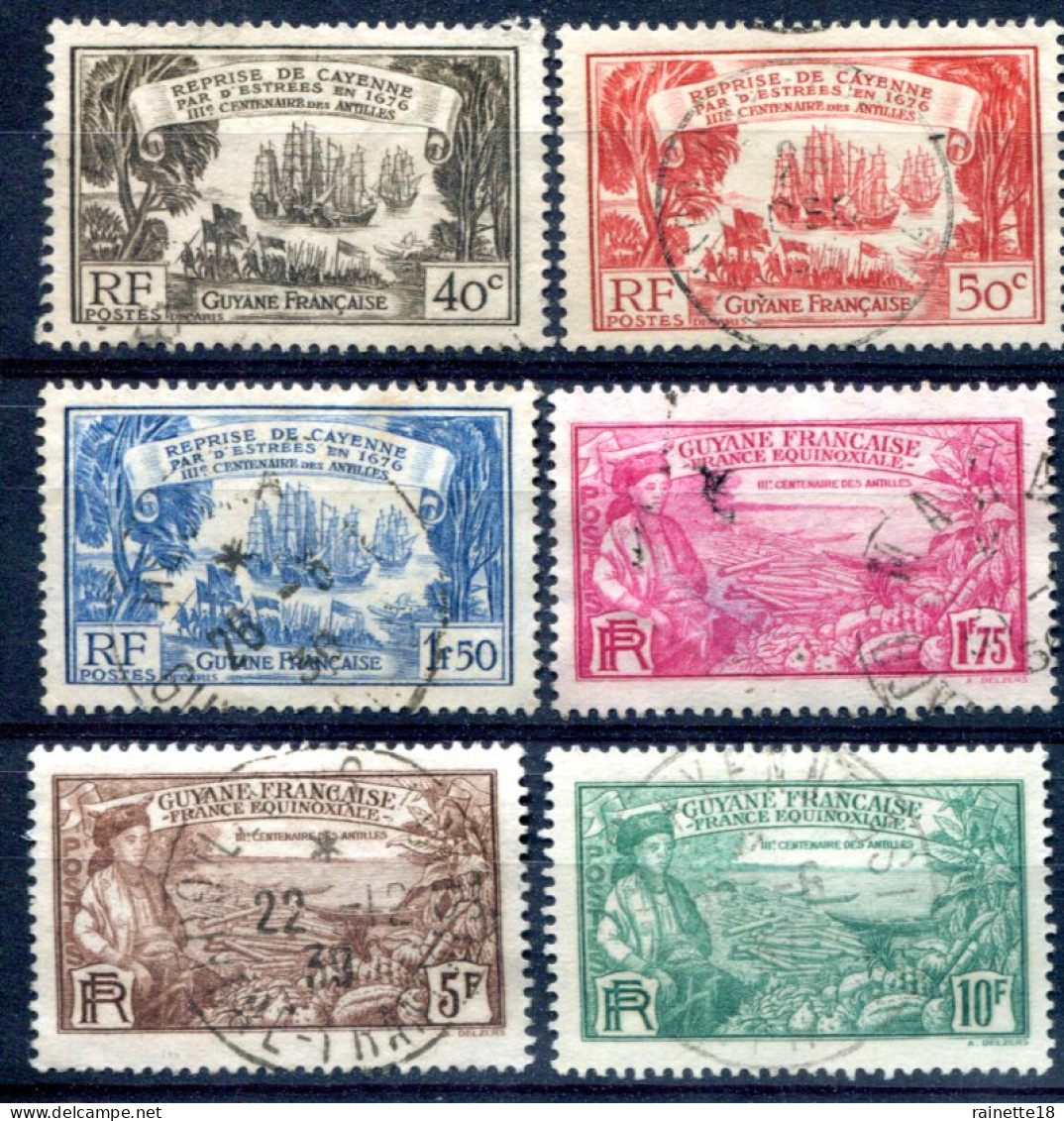 Guyane       137/142  Oblitérés   Tri-centenaire Des Antilles - Used Stamps