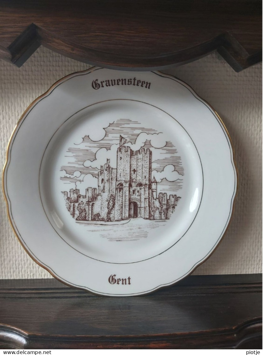 * Gent - Gand (Oost Vlaanderen) * 6 Unieke Borden Magvam Porselein Van GENT Te Ieper Assiette - Andere & Zonder Classificatie