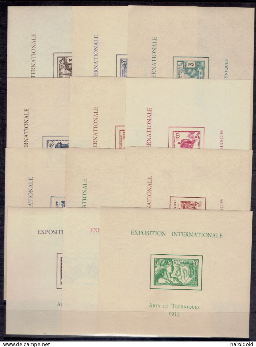 GRANDES SERIES COLONIALES - SERIE COMPLETE 24 BLOCS X TB - 1937 - 1937 Exposition Internationale De Paris
