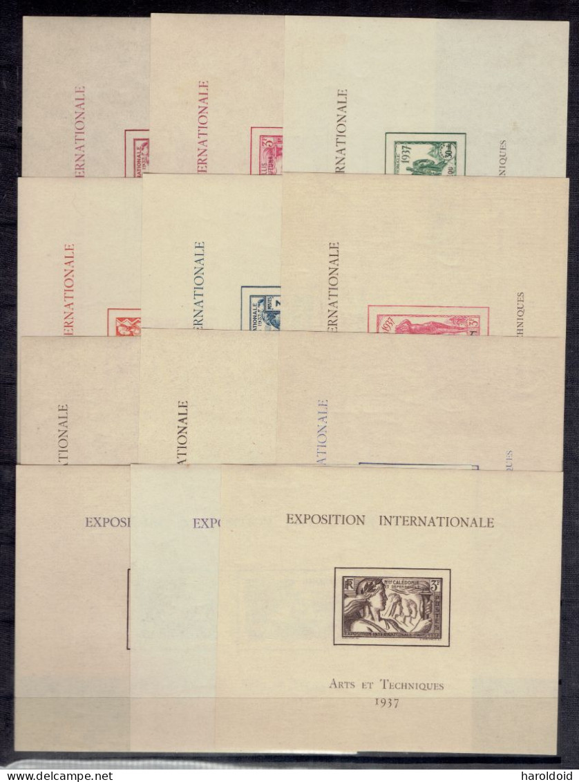 GRANDES SERIES COLONIALES - SERIE COMPLETE 24 BLOCS X TB - 1937 - 1937 Exposition Internationale De Paris