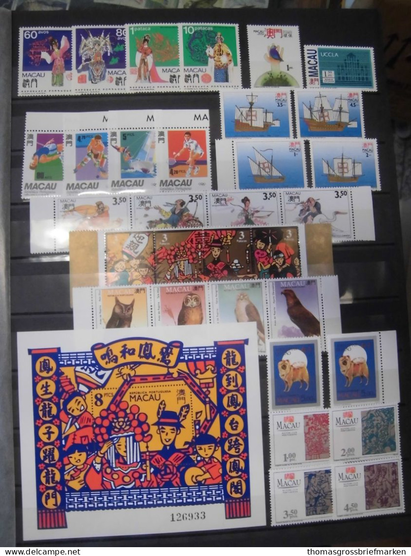 Macau China Sammlung Postfrisch Aus Ca. 1983-1994, Mit Kompletten Serien (1302) - Colecciones & Series