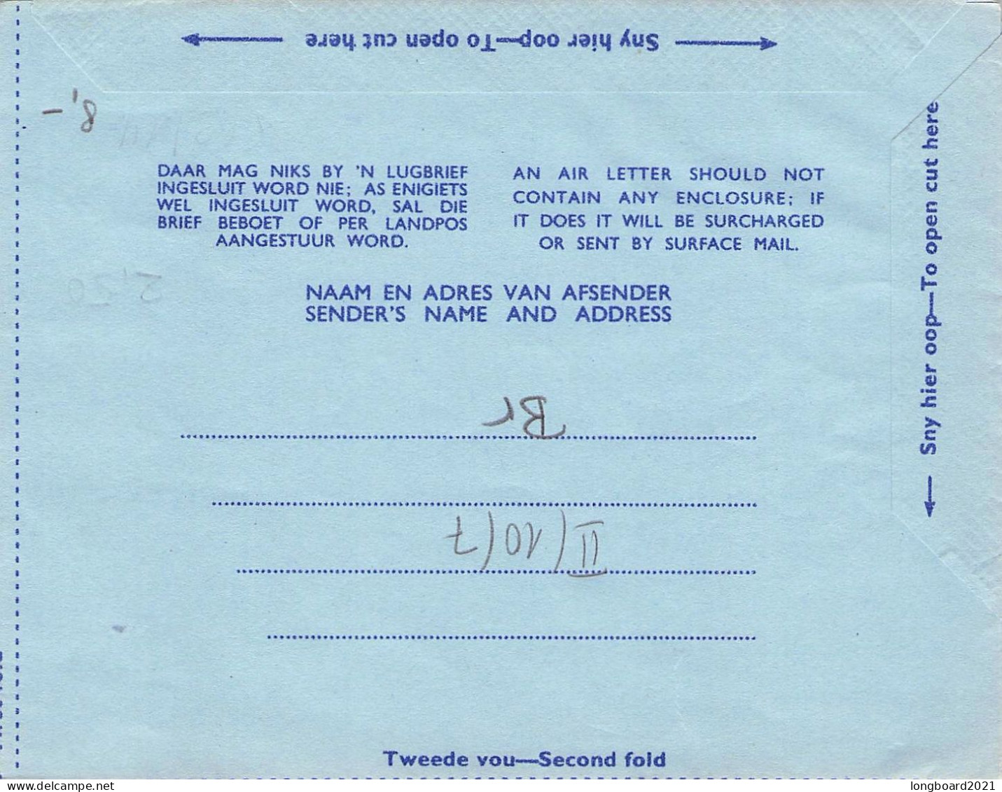 SOUTH AFRICA - AEROGRAMME 1969  > GERMANY  / *310 - Airmail