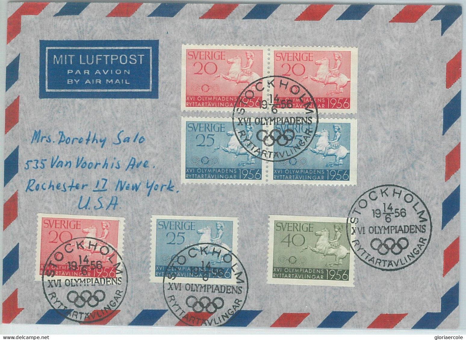 75923  - SWEDEN - Postal History - FDC (??) Cover 1956 Olympic Games - Sommer 1956: Melbourne