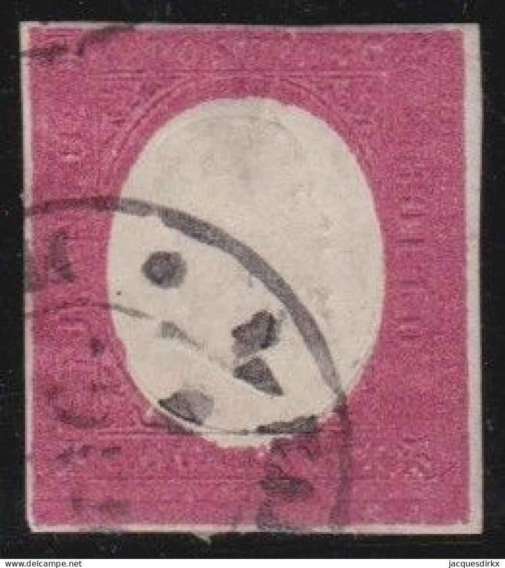 Sardinia   .    Y&T    .   9   (2 Scans)     .  O     .   Cancelled   .     Some Paper On The Backside - Sardinien