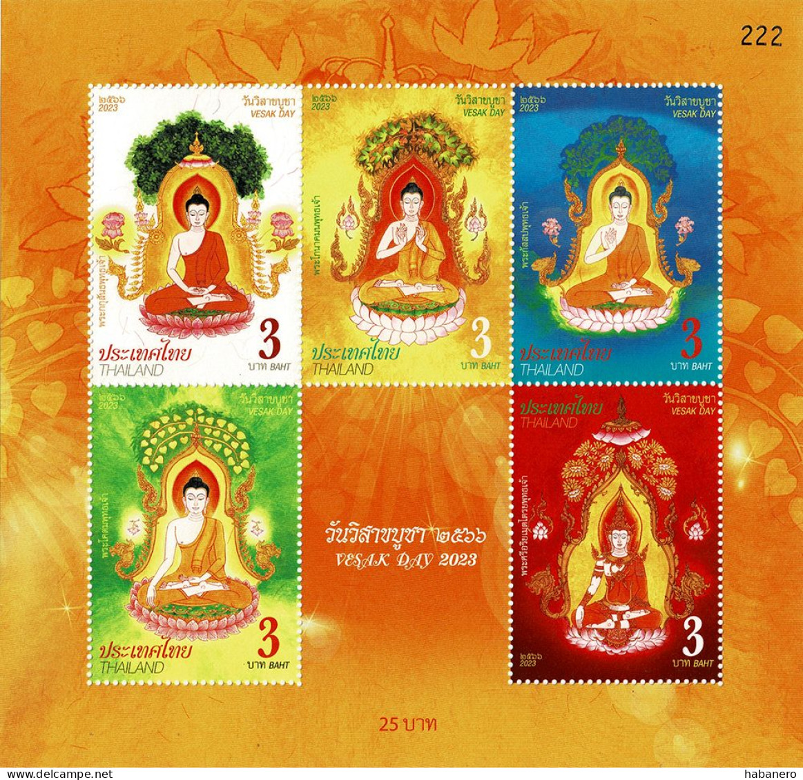 THAILAND 2023  BUDDHIST VESAK DAY MINT MINIATURE SHEET ** - Bouddhisme