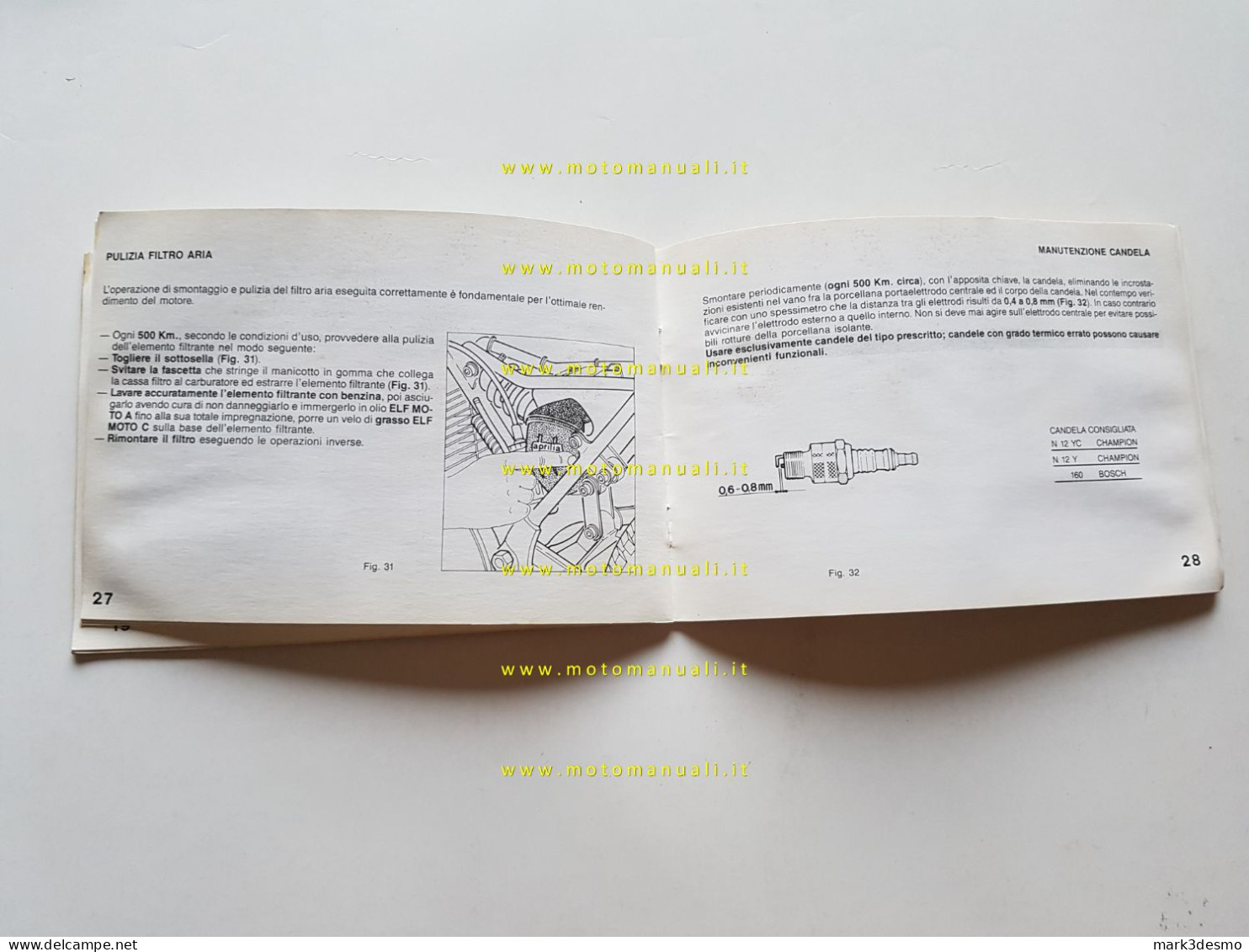 Aprilia TX 311 M - TX 125 M 1986 manuale uso manutenzione italiano originale