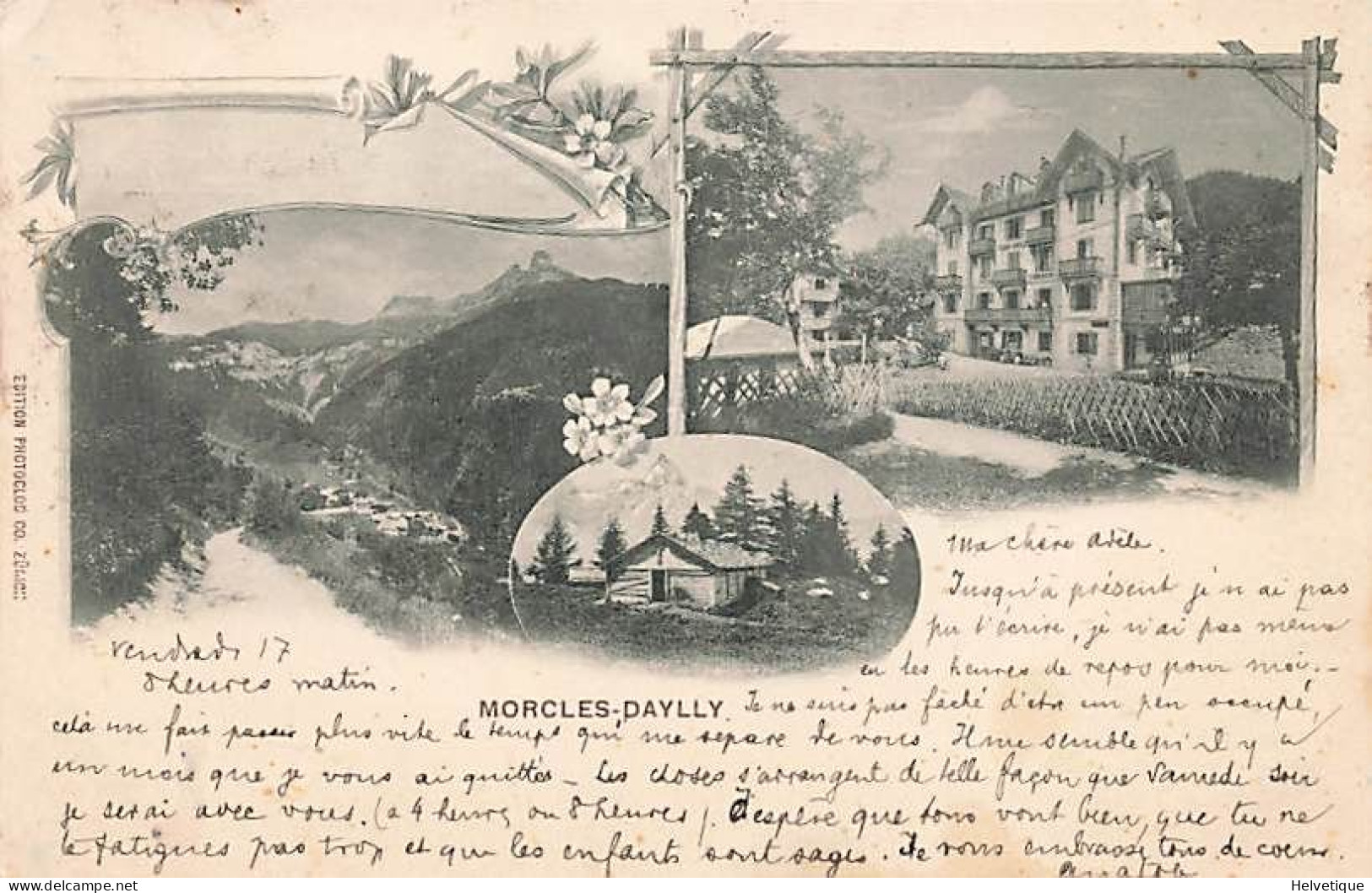 Morcles Daylly Cachet Commissariat Fédéral Lavey 1900 - Lavey