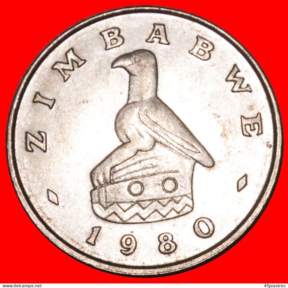 * GREAT BRITAIN (1980-1997): ZIMBABWE  1 DOLLAR 1980 MINT LUSTRE! ·  LOW START · NO RESERVE! - Zimbabwe