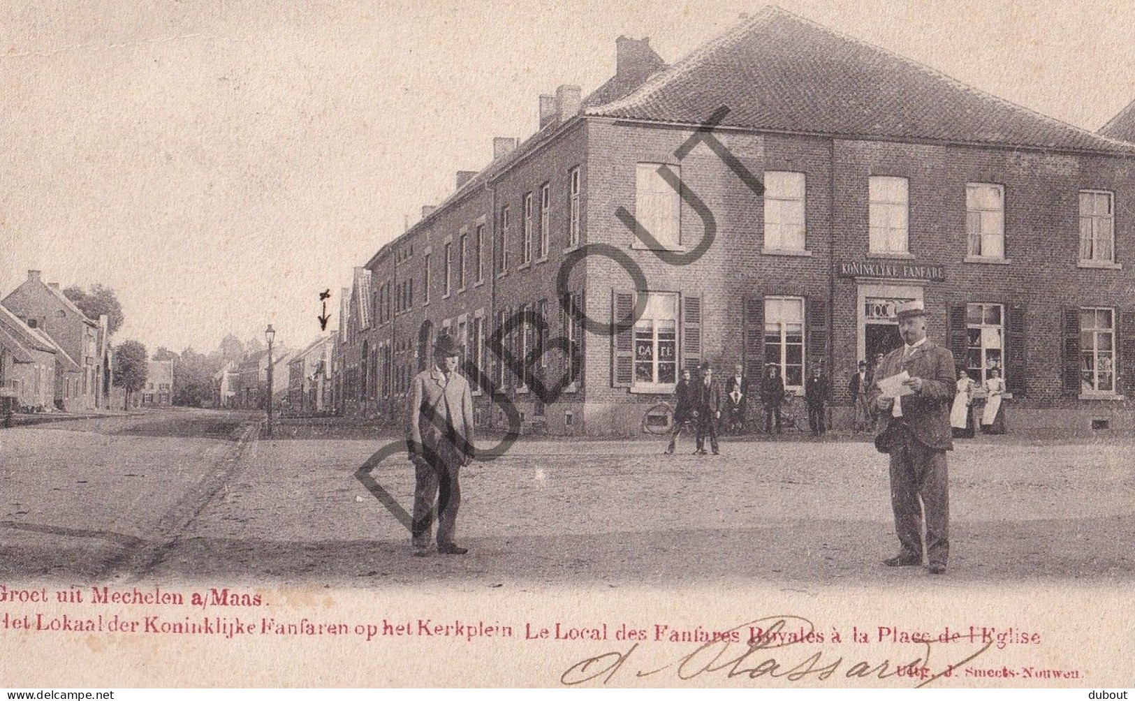 Postkaart/Carte Postale - Mechelen Aan De Maas - Fanfare/Harmonie - Kerkplein (C4485) - Maasmechelen