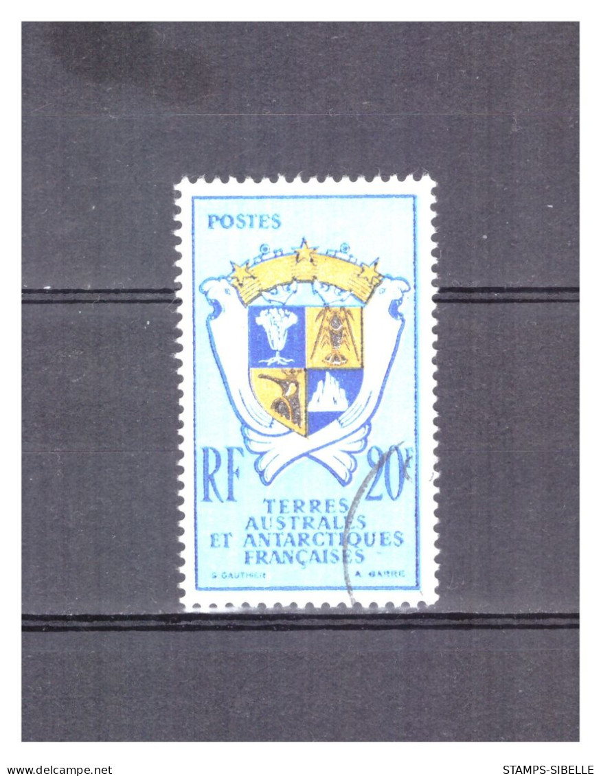 T.A.A.F.  . N ° 15   . 20 F  ARMOIRIES    OBLITERE      .  SUPERBE . - Used Stamps