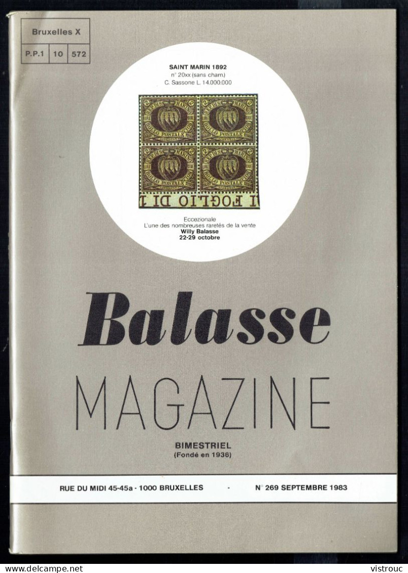 " Magazine BALASSE N° 269" - 1983 - Table Des Matière En Scan 3. - Thématiques