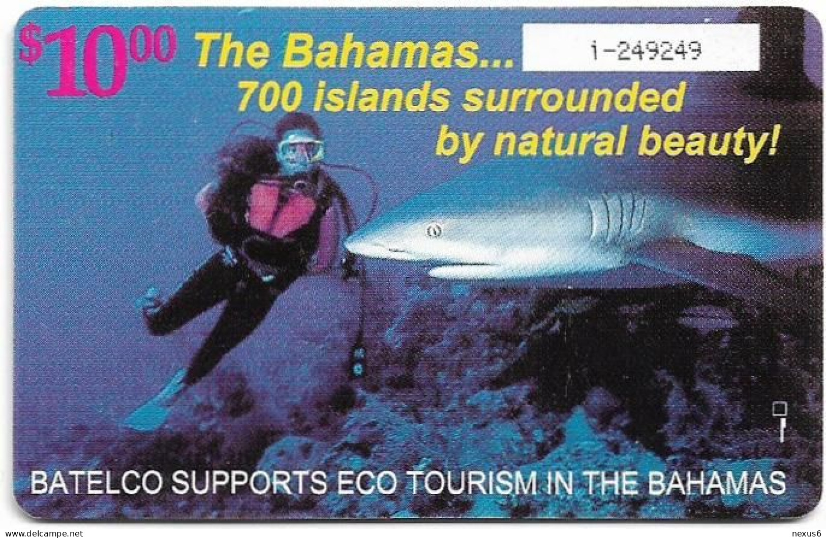 Bahamas - Batelco - Eco Tourism, Gem1A Symm. Black, 1996, 10$, Mint - Bahama's