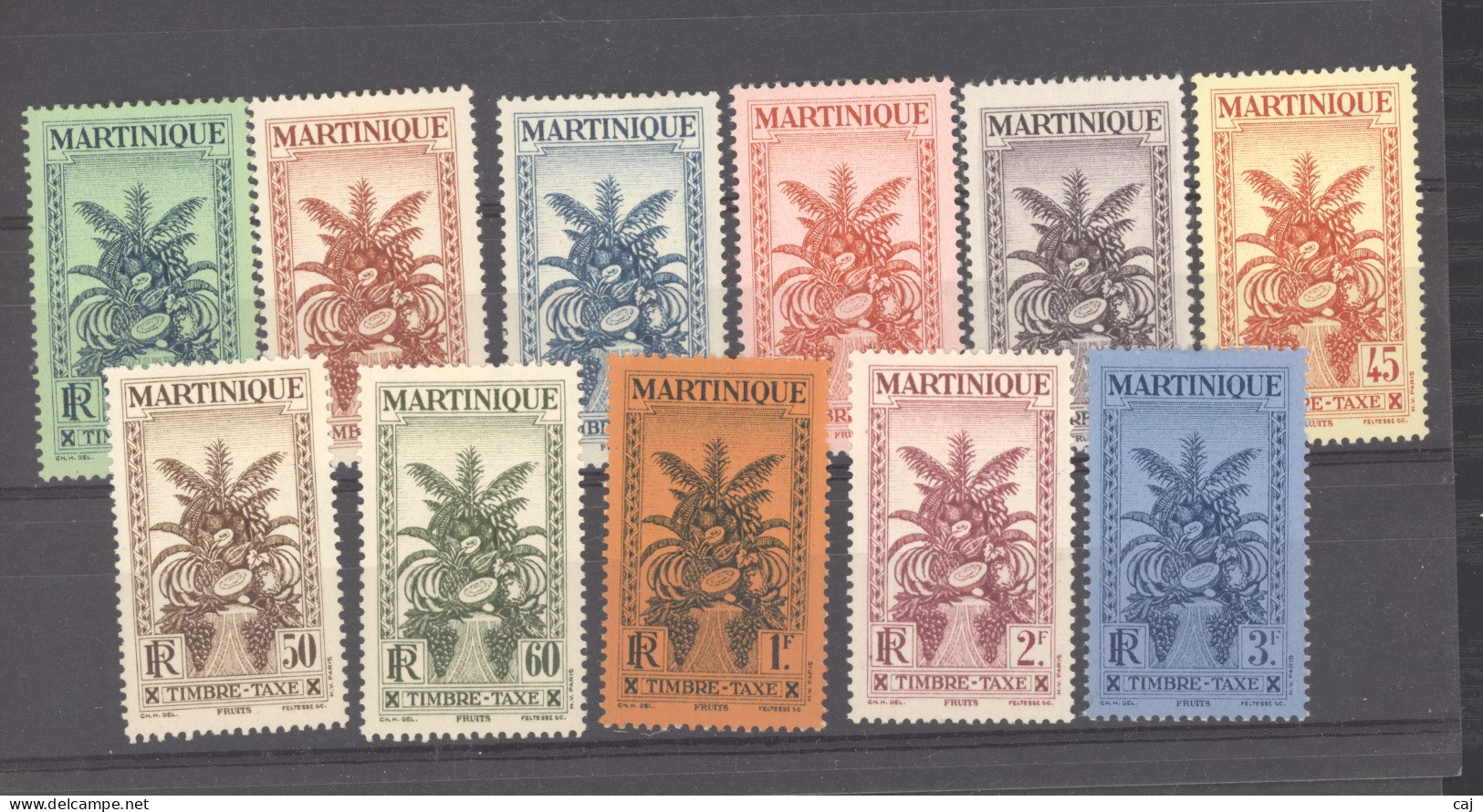 Martinique  -  Taxe  :  Yv 12-22  * - Timbres-taxe