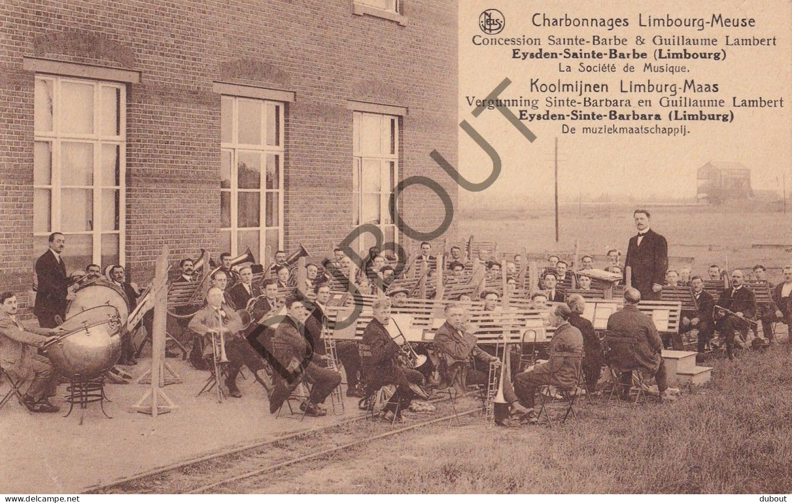 Postkaart/Carte Postale - Eisden - Fanfare/Harmonie - Charbonnages Limbourg-Meuse (C4520) - Maasmechelen