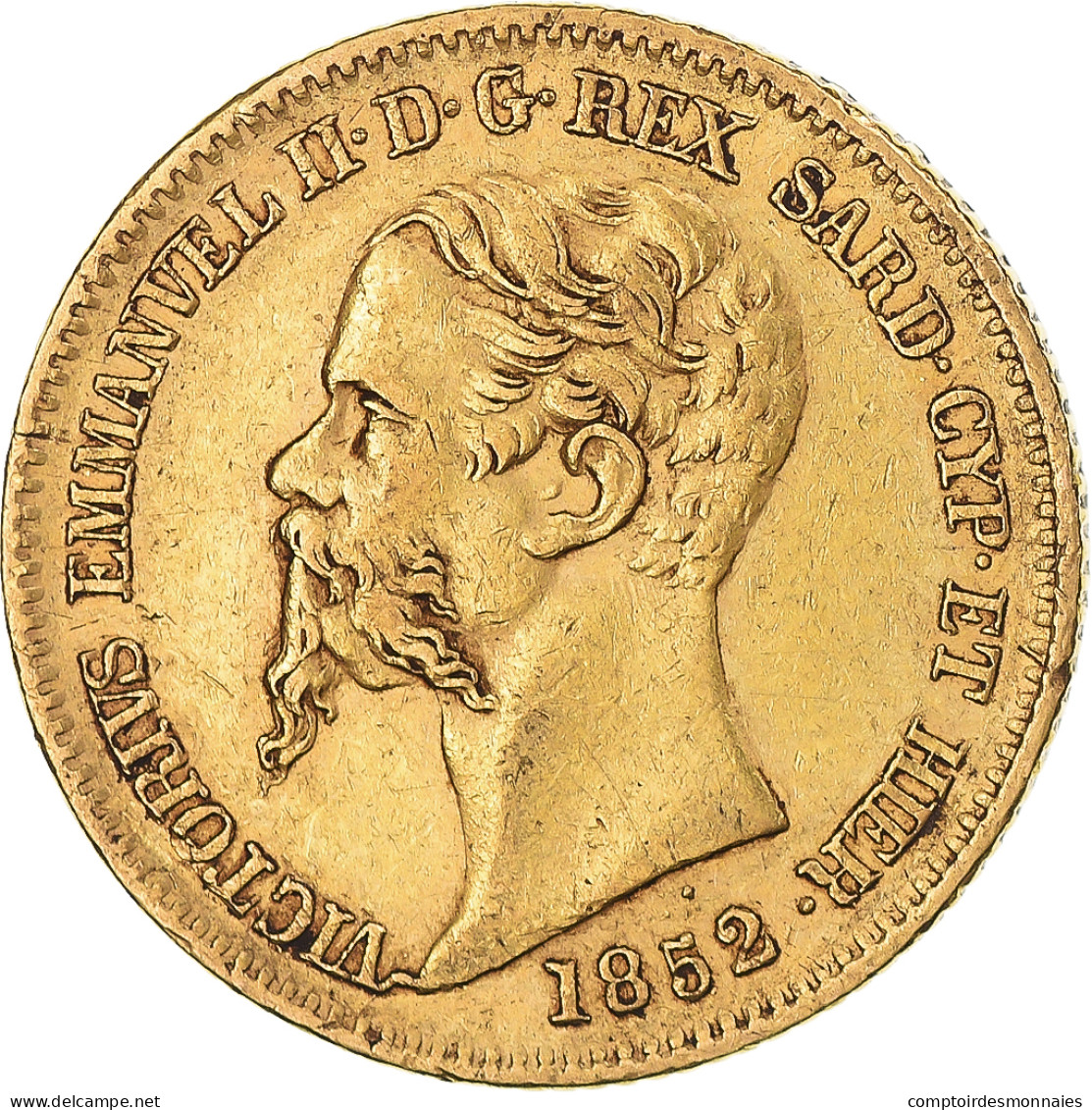 Monnaie, États Italiens, SARDINIA, Vittorio Emanuele II, 20 Lire, 1852, Genoa - Genova